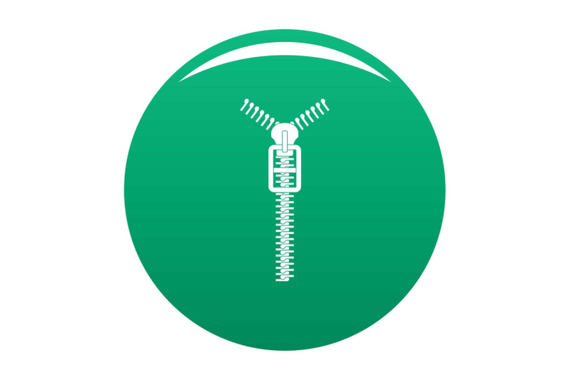 long-zip-icon-vector-green