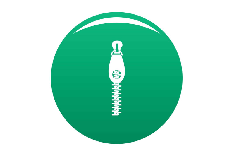 zip-with-hole-icon-vector-green