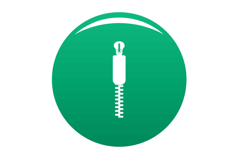 coat-zip-icon-vector-green