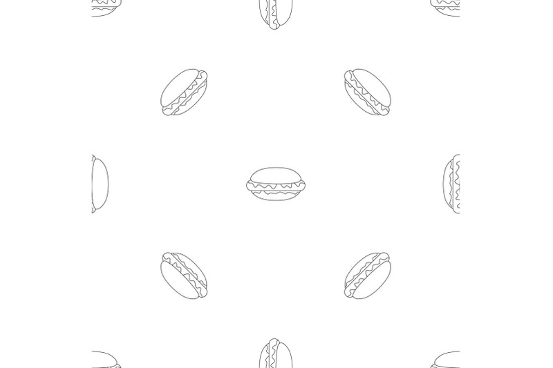 hot-dog-pattern-seamless-vector