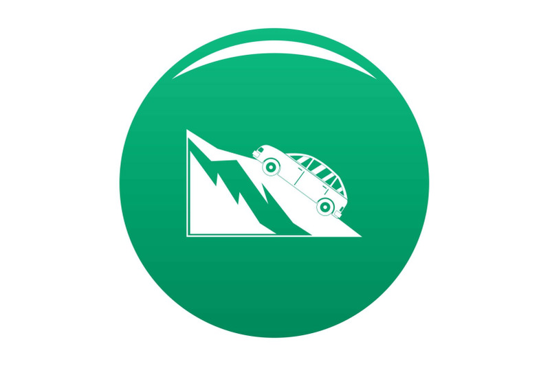 mountain-accident-icon-vector-green