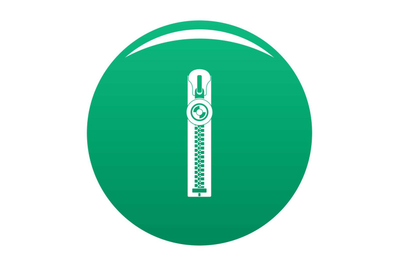 round-zip-icon-vector-green