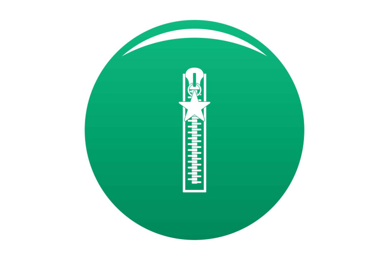 closed-zip-icon-vector-green