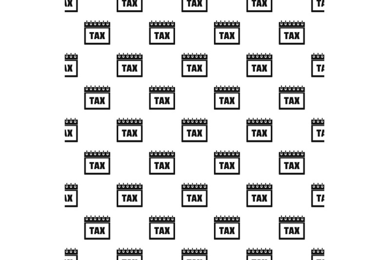 calendar-of-tax-pattern-seamless-vector