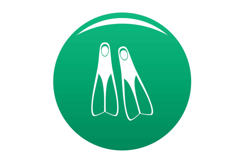 flippers-icon-vector-green