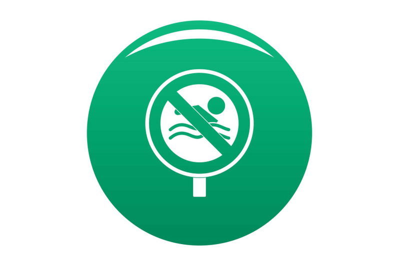 no-swimming-icon-vector-green