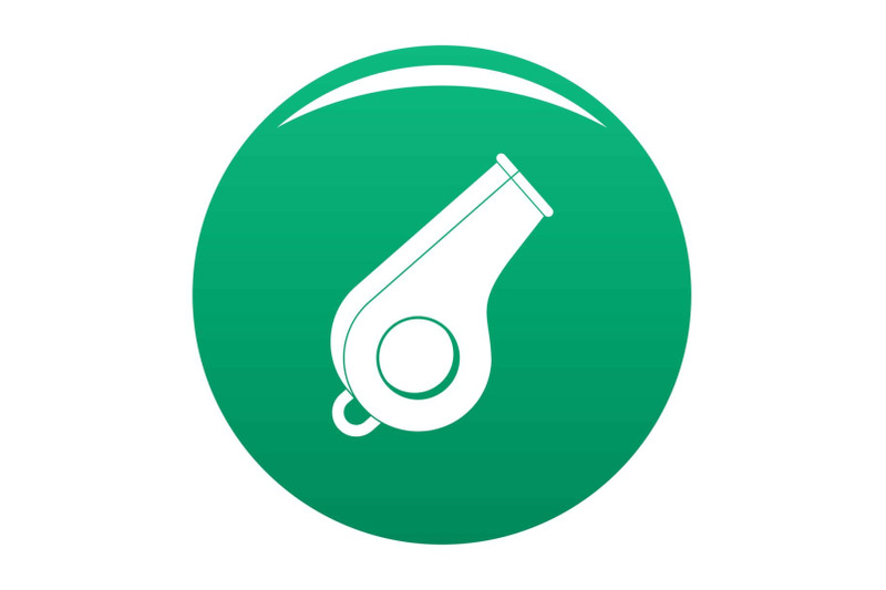 whistle-icon-vector-green