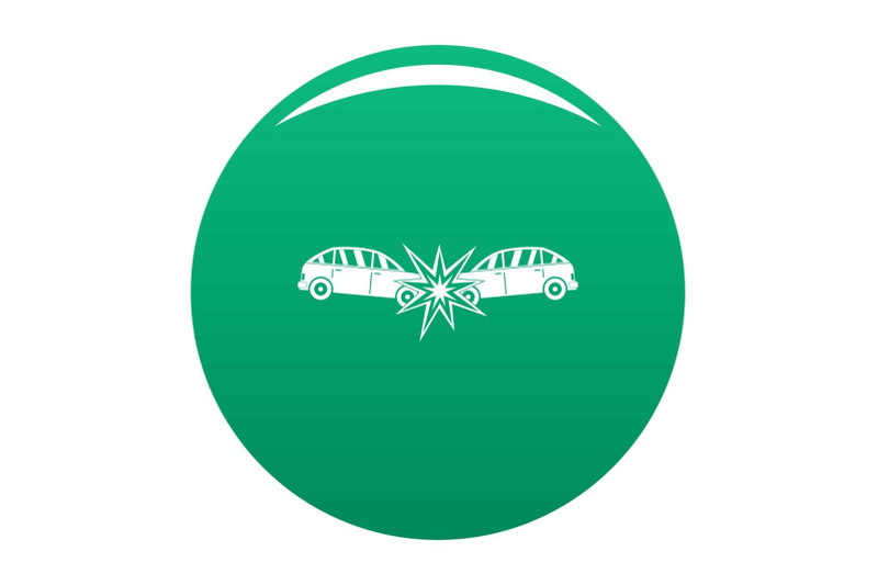 head-collision-icon-vector-green