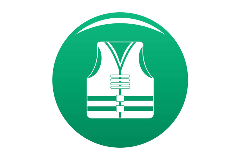 rescue-vest-icon-vector-green