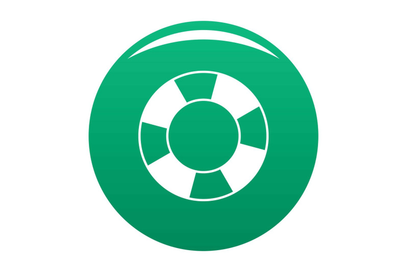 lifebuoy-icon-vector-green