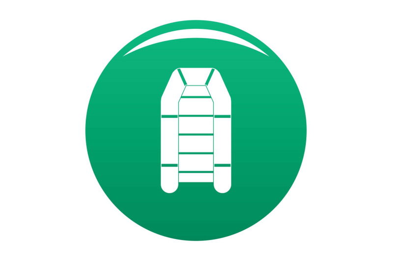 rubber-boat-icon-vector-green