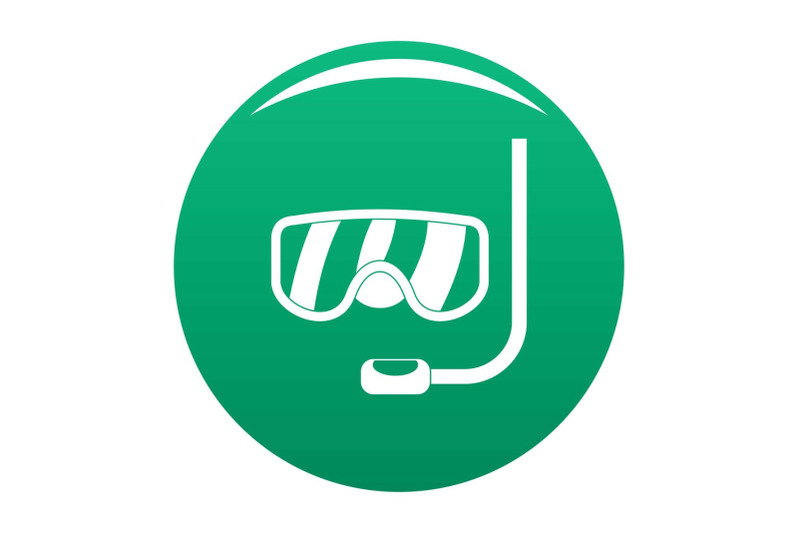 scuba-mask-icon-vector-green