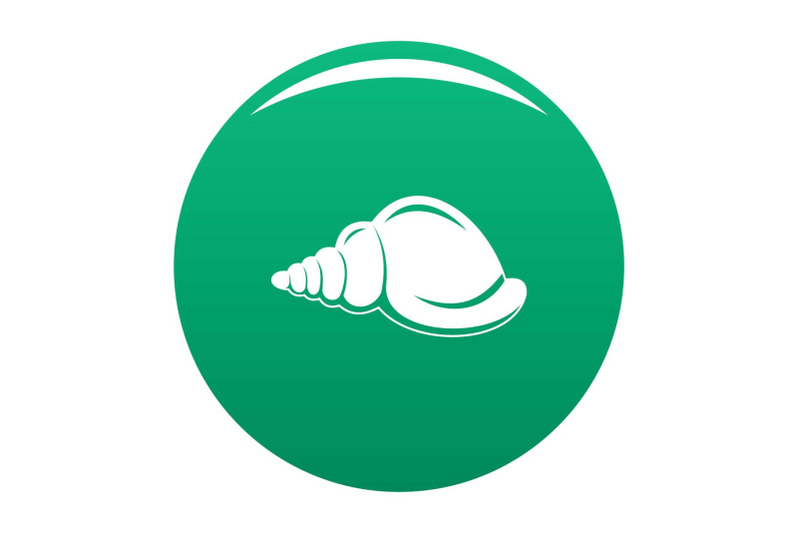 marine-shell-icon-vector-green