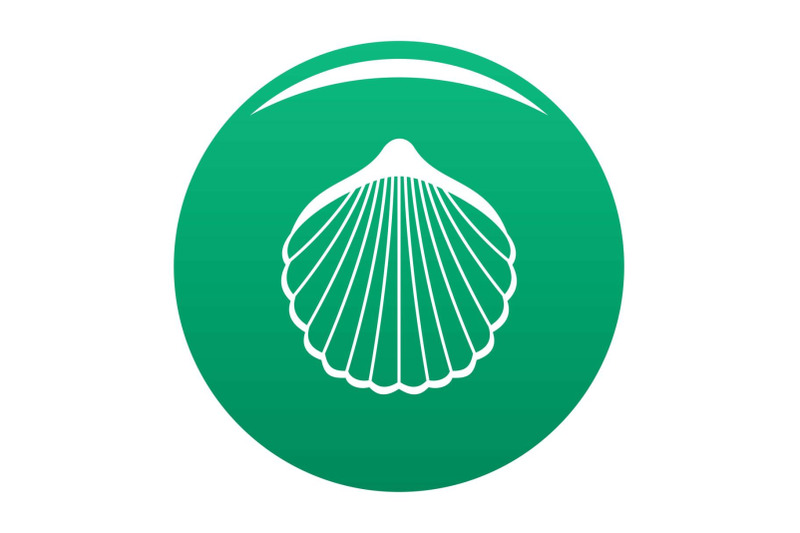 beautiful-shell-icon-vector-green