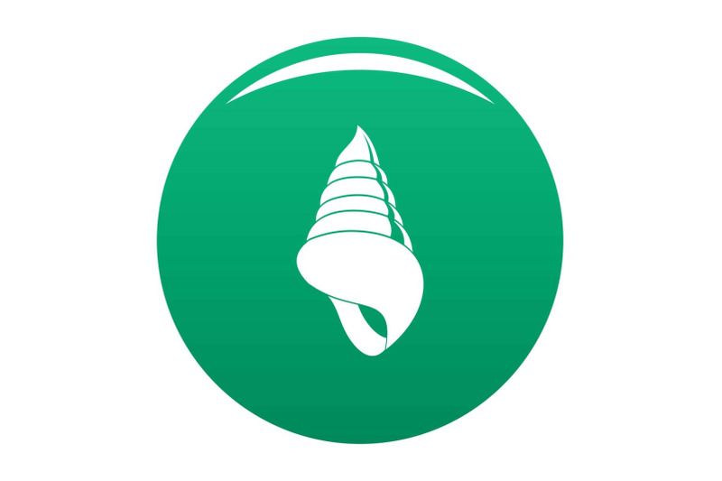 spiral-shell-icon-vector-green