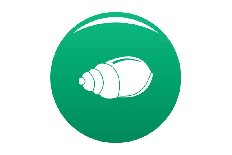 single-shell-icon-vector-green