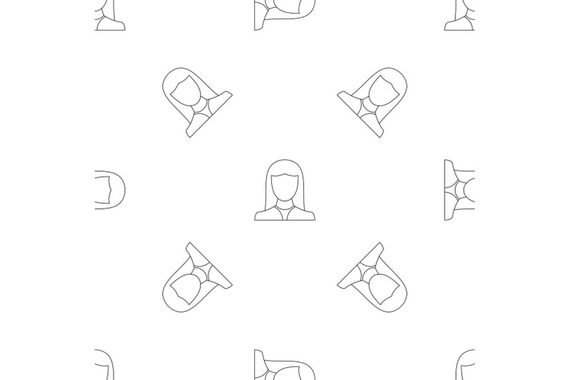 female-avatar-pattern-seamless-vector