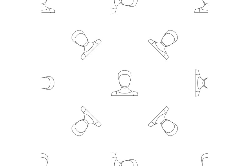 man-avatar-pattern-seamless-vector