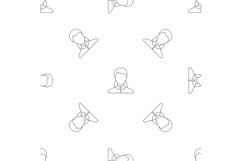 woman-user-pattern-seamless-vector