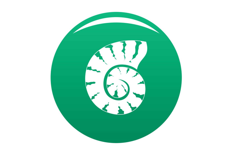 striped-shell-icon-vector-green