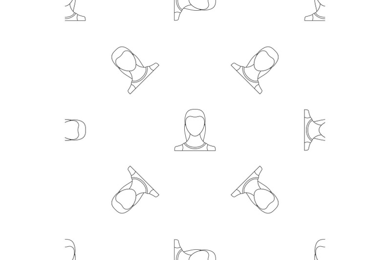 girl-user-pattern-seamless-vector