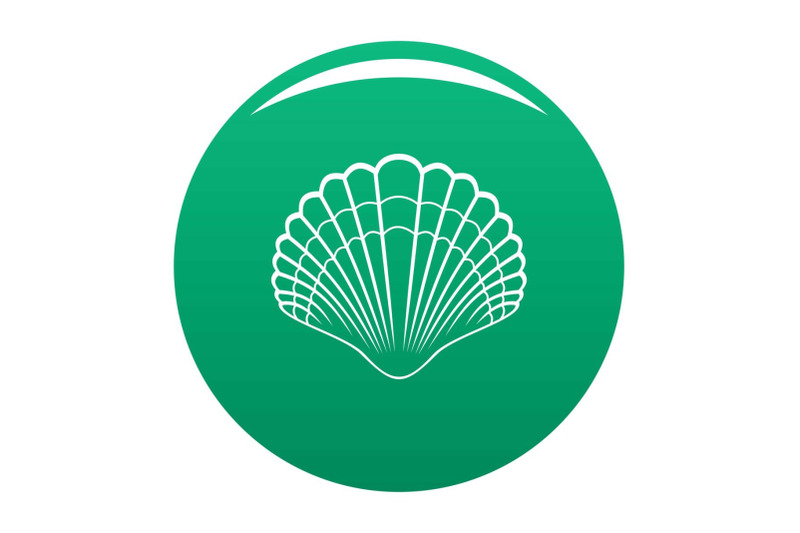 big-shell-icon-vector-green