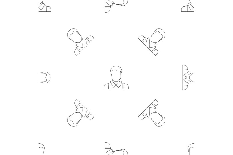 man-avatar-pattern-seamless-vector