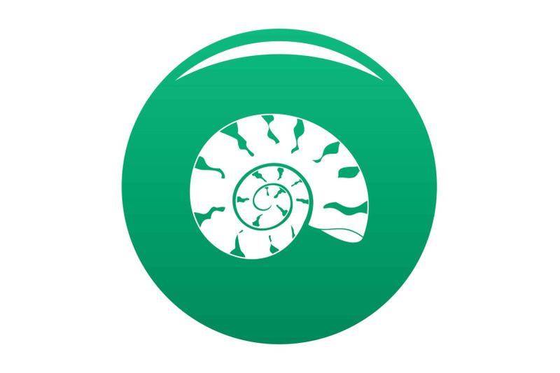 round-shell-icon-vector-green