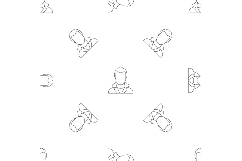 man-avatar-pattern-seamless-vector