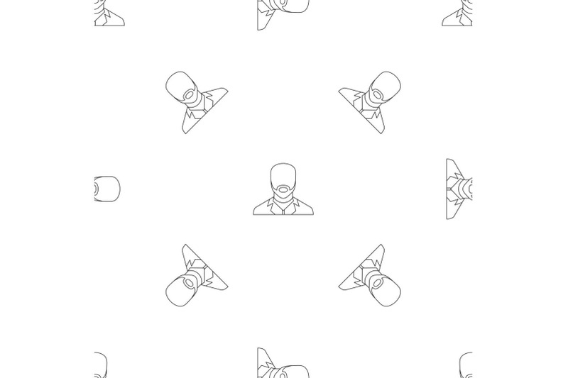 man-avatar-pattern-seamless-vector