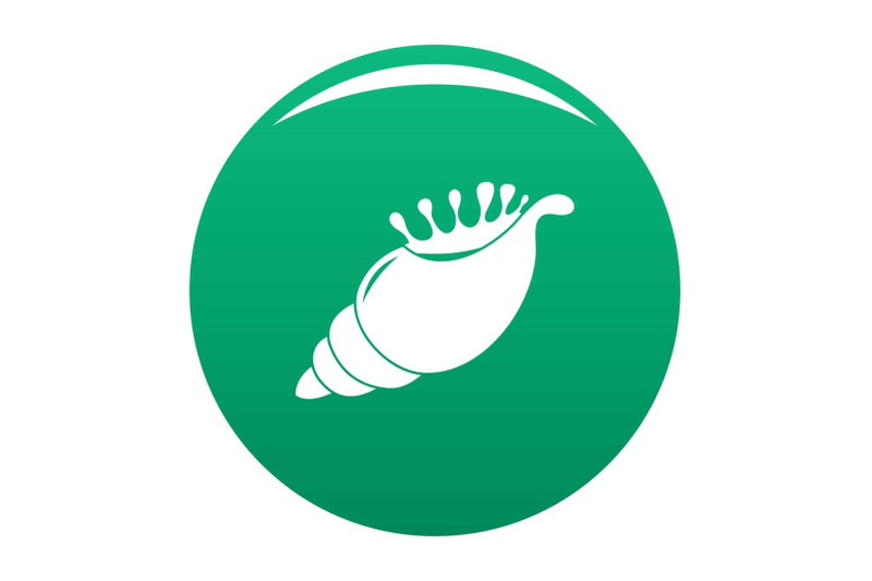 exotic-shell-icon-vector-green