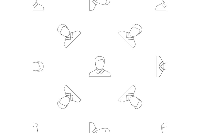 man-avatar-pattern-seamless-vector