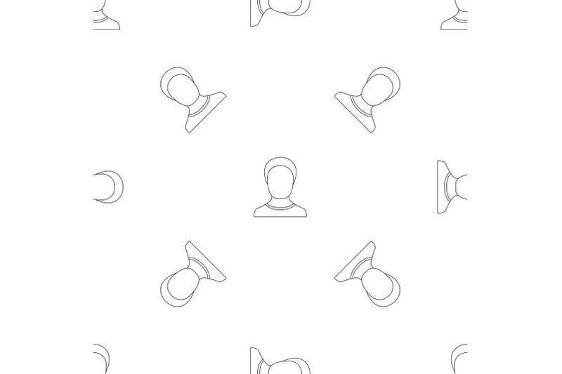 man-avatar-pattern-seamless-vector