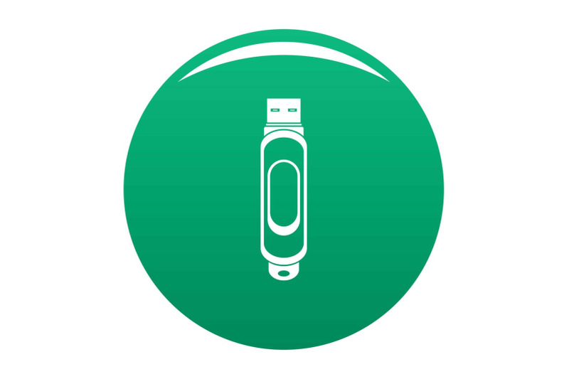 mini-usb-icon-vector-green