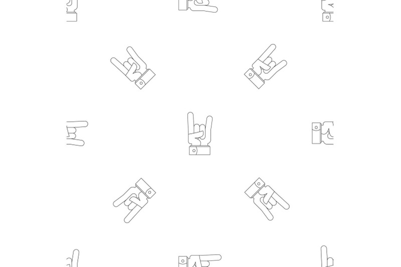 rock-gesture-pattern-seamless-vector