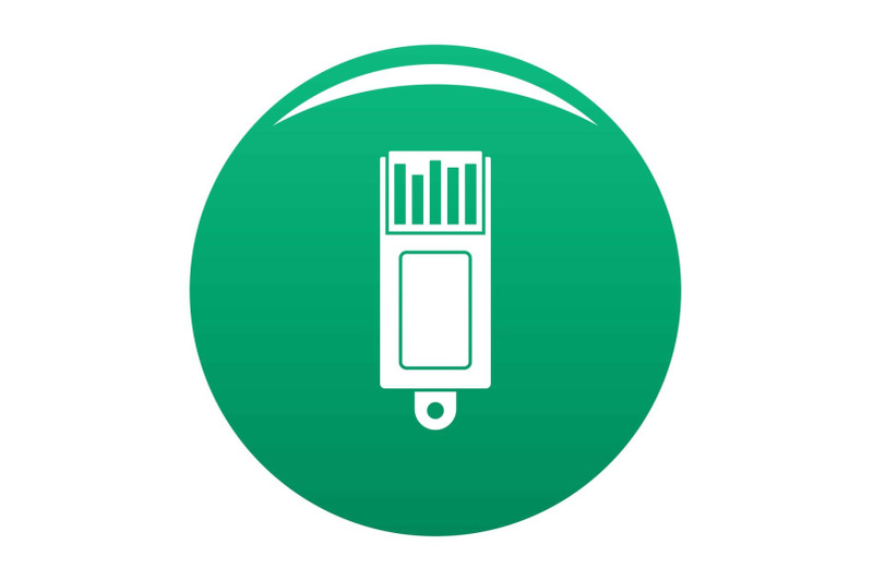 information-usb-icon-vector-green