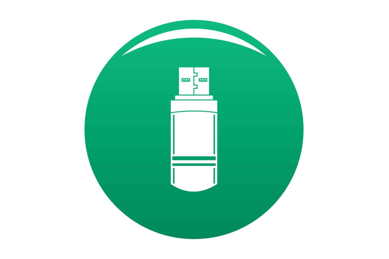 small-flash-drive-icon-vector-green