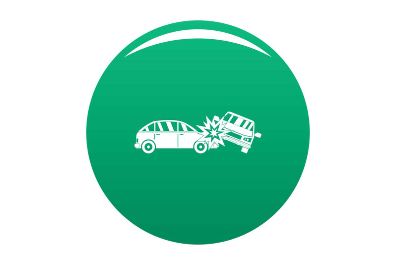 crashed-car-icon-vector-green