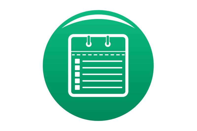 calendar-list-icon-vector-green