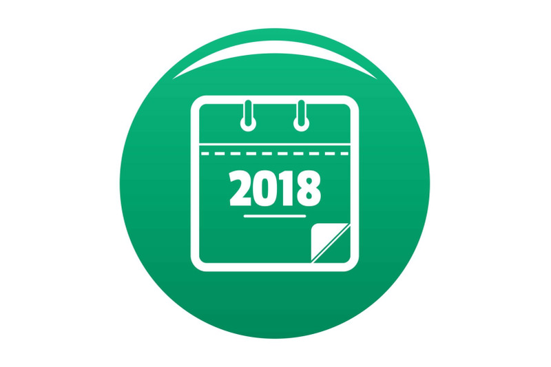 calendar-new-year-icon-vector-green