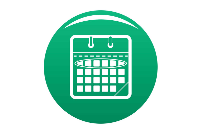 calendar-day-icon-vector-green