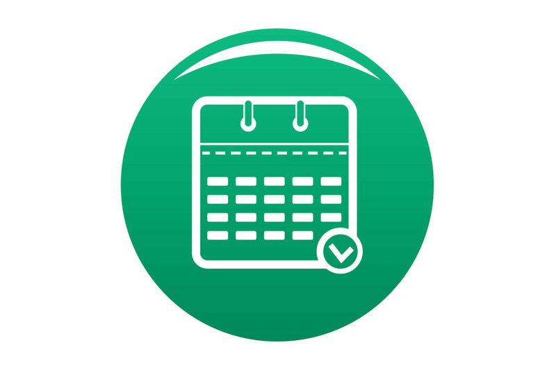 calendar-modern-icon-vector-green