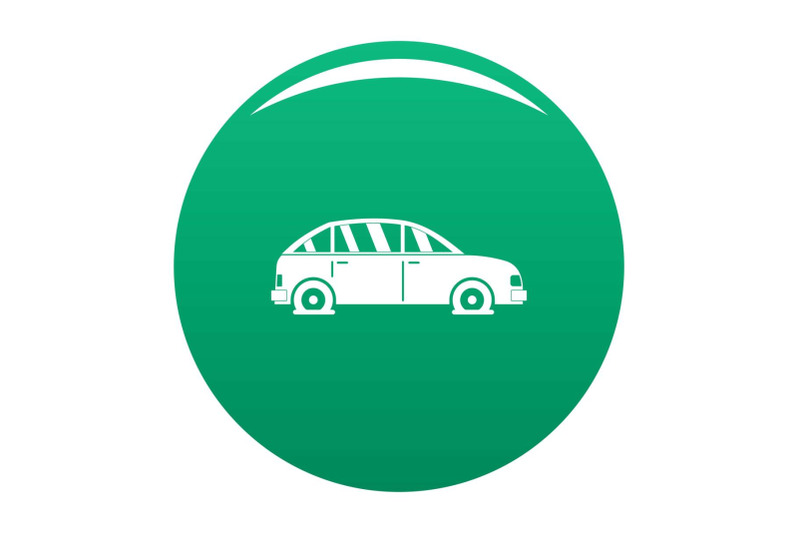 car-in-water-icon-vector-green