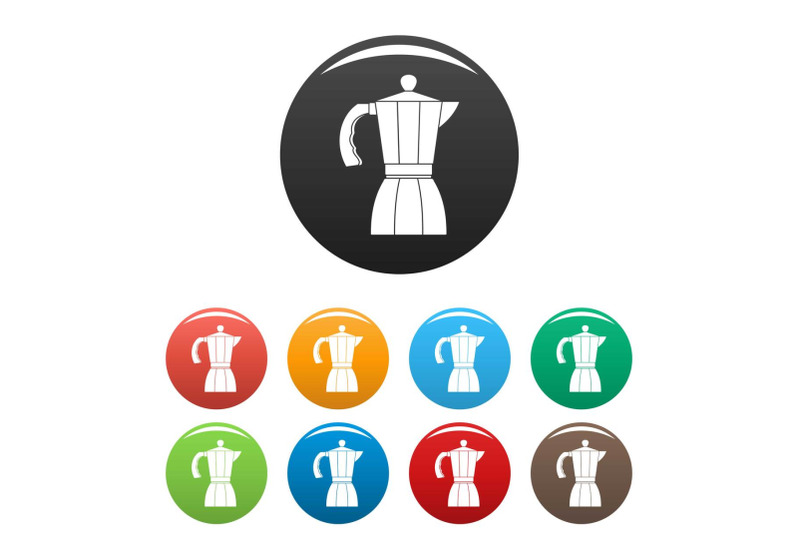 coffee-pot-icons-set-color