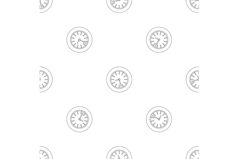 round-clock-pattern-seamless-vector