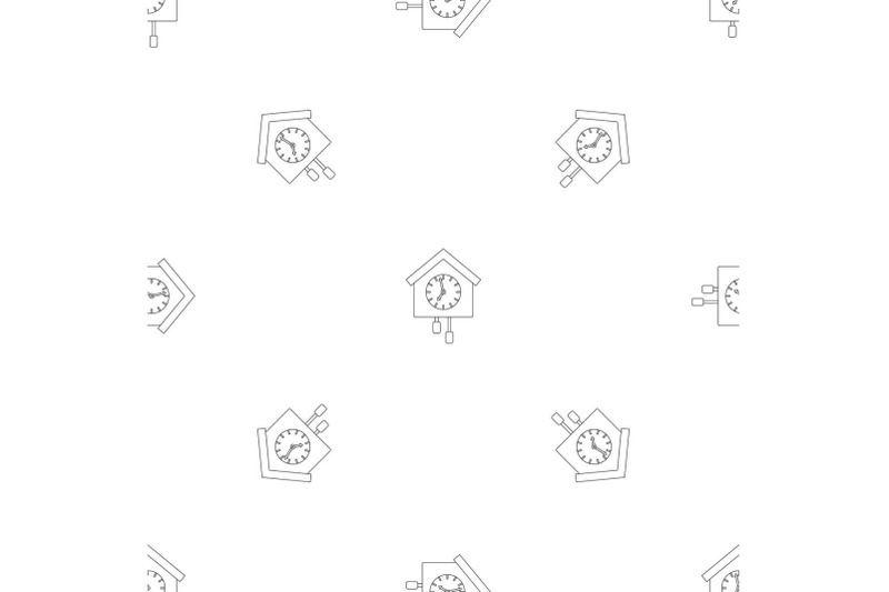 cuckoo-clock-pattern-seamless-vector