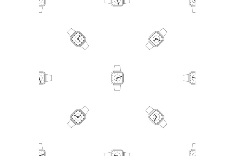 man-clock-pattern-seamless-vector