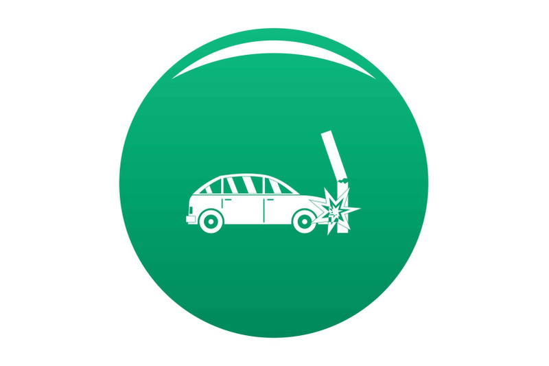 crashed-pillar-icon-vector-green