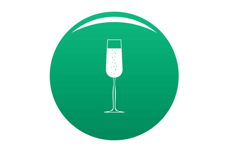 glass-of-champagne-icon-vector-green