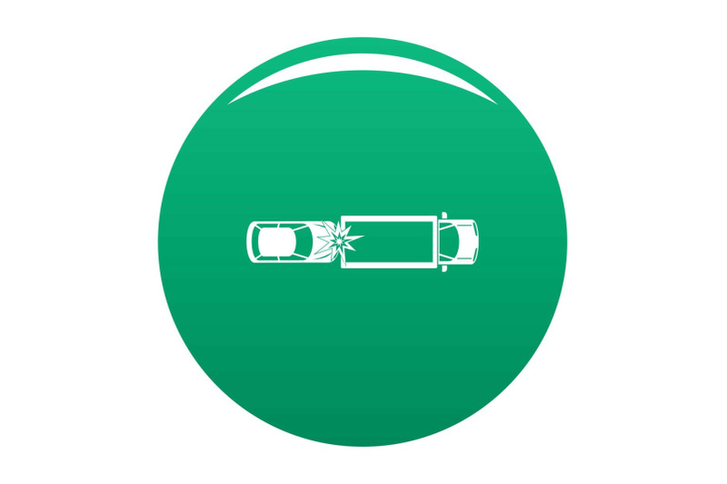 car-injury-icon-vector-green